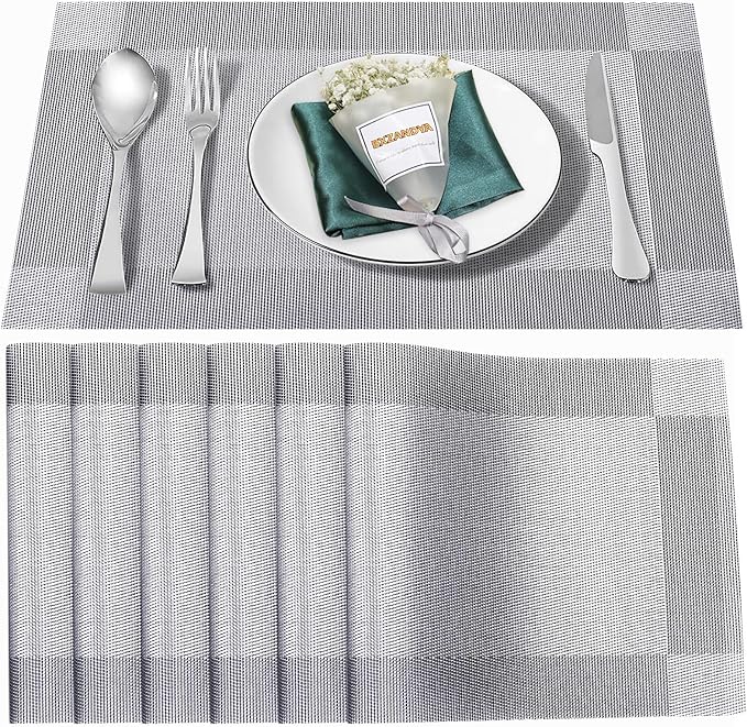Placemats Set of 6, Heat and Stain Resistant Indoor/Outdoor Place mats by BxzanDya-LifeSmartMaker