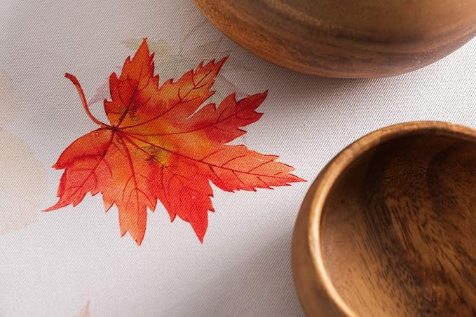 Maison d' Hermine Table Cloth Round Table 100% Cotton 69 Inches Fall Tablecloth - Image 8