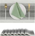 Leetaltree Black with White Woven Placemats Set of 8 by Leetaltree-ArtatEveryTable