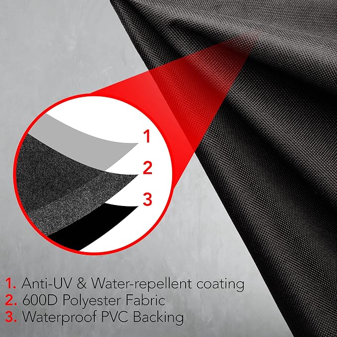 Heavy Duty BBQ Grill Cover for Outdoor Grill, 58 Inch – Waterproof, Weather - Image 2