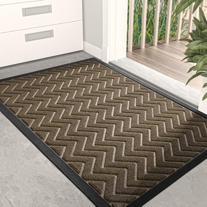 DEXI Front Door Mat Outside Entrance, 17x29 Rubber Entry Doormat Heavy Duty - Image 9