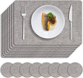 MOSAYT Placemats Set of 8, Heat Resistant Vinyl Place Mats by MOSAYT
