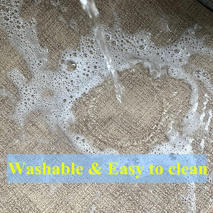 WAZAIGUR Washable Wipeable Waterproof Heat Resistant Faux Leather Placemats Set - Image 4