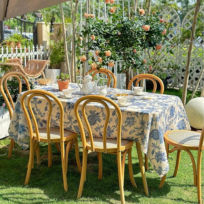 Table Cloth for Rectangle Tables 60'' x 120'', Washable Waterproof Tablecloth - Image 7