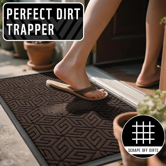 Yimobra Large Door Mat 36x24, All-Weather Waterproof Outdoor Mats - Image 4