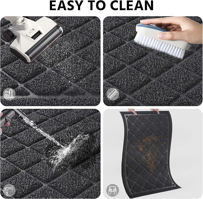Front Door Mat Indoor Outdoor Entrance, Non-Slip Absorbent Entryway Mat - Image 5