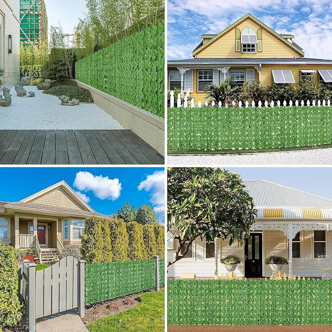 Artificial Ivy Privacy Fence Wall Screen, 160x60 in UV-Anti Faux Greenery - Image 9