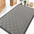 OLANLY Front Door Mat Outside Entrance 47x32, Heavy Duty Sturdy Natural Rubber by OLANLY