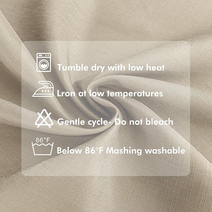 HolidayIdeas 6 Panels Linen Outdoor Curtains - Image 7