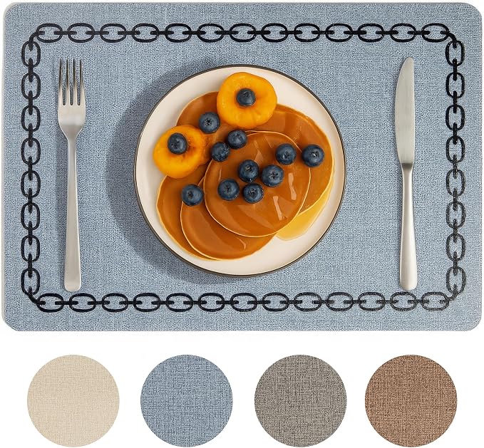 Placemats Set of 4, Heat Resistant & Waterproof Table Mats by Unknown