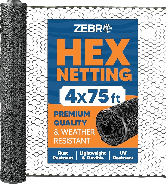 Zebro Plastic Chicken Wire Fence – Flexible Poultry Netting & Garden Fence by Unknown