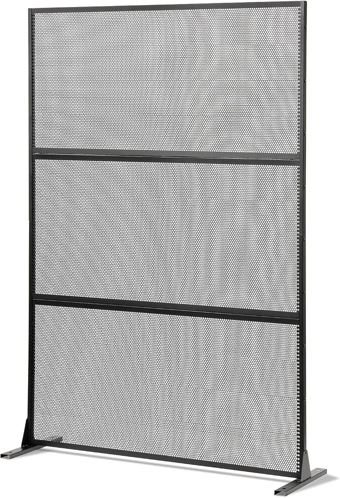 Giantex Metal Privacy Screen 72''H x 48''W, Powder-Coated Decorative Outdoor by Giantex