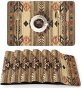 QIYI Placemats Set of 6, 12x18 Inch PU Leather Place Mats by QIYI