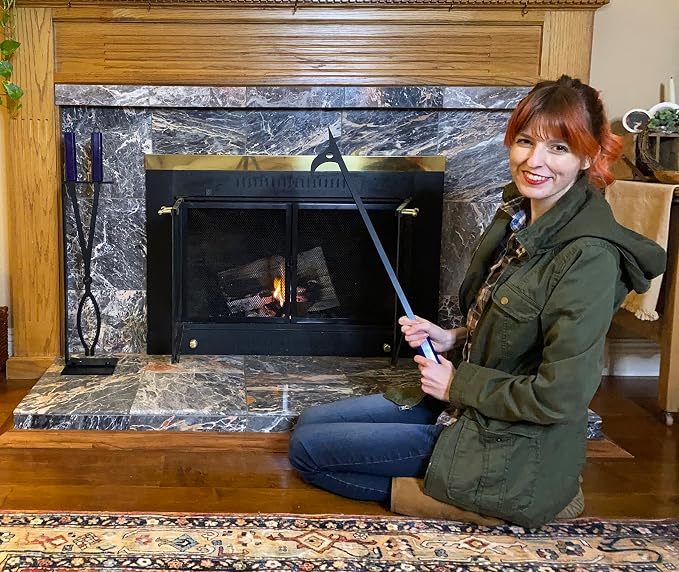 28" Firewood Tongs Log Grabber for Thick Logs Outdoor Indoor Camfire Firepit - Image 5