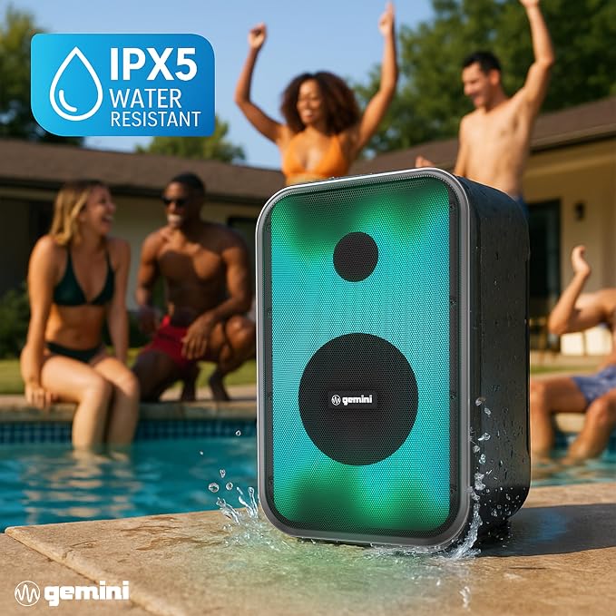 Gemini Portable Bluetooth Party Speaker - 600W Peak Power - Image 3