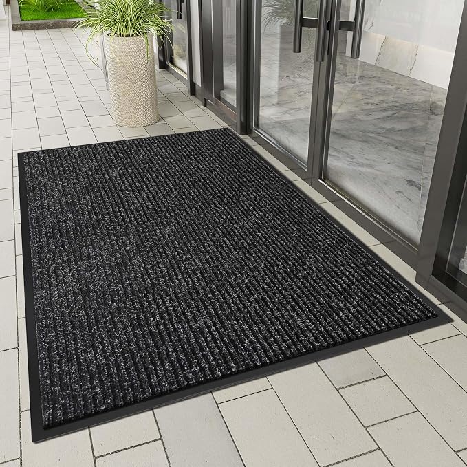 Indoor Outdoor Door Mat, Rubber Backing Non Slip Front Door Mat Outside Entrance - Image 2