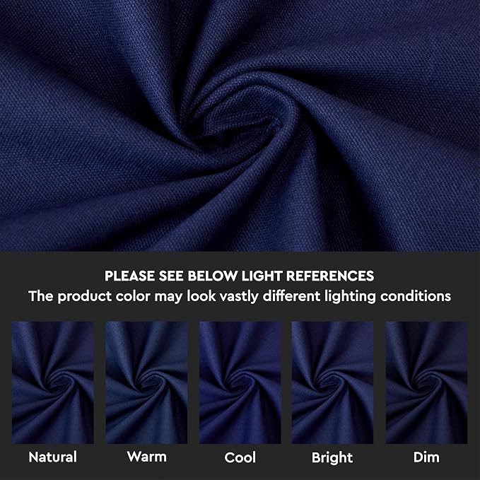 Encasa XO Table Runner 13"x104" Long | Cotton Canvas Fabric | Scotch Blue Solid - Image 3