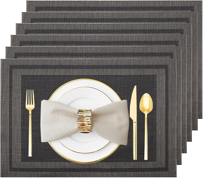 Placemats Set of 6 Washable&Wipeable Place mats by Uolr