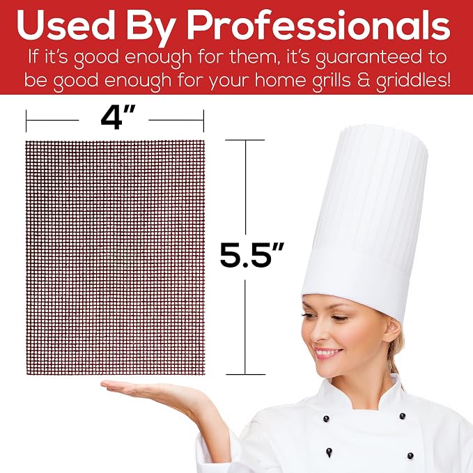 Avant Grub Pro-Grade Grill Screens 40 Pack. Scrub Away Burnt-On Grease & - Image 3