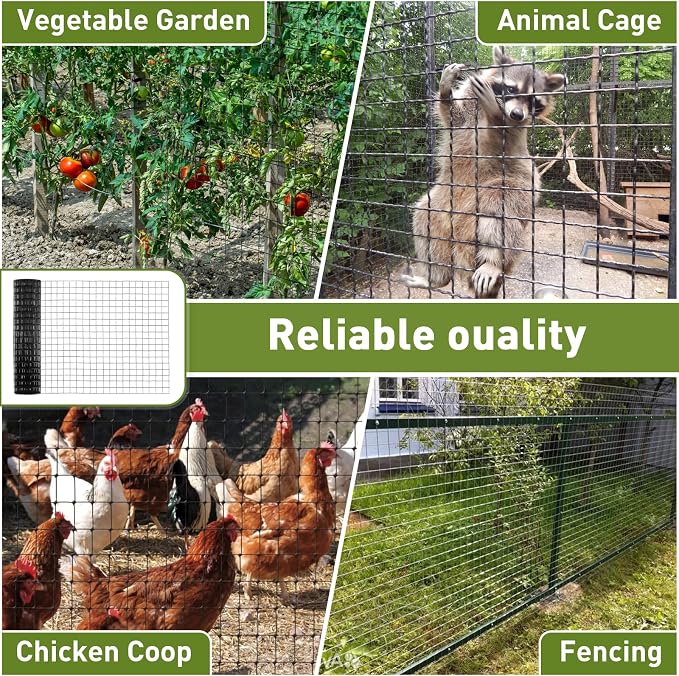 Wire Fence, 36 in x 50 ft PVC Coated Welded Wire Fence, 16GA Garden Border - Image 7