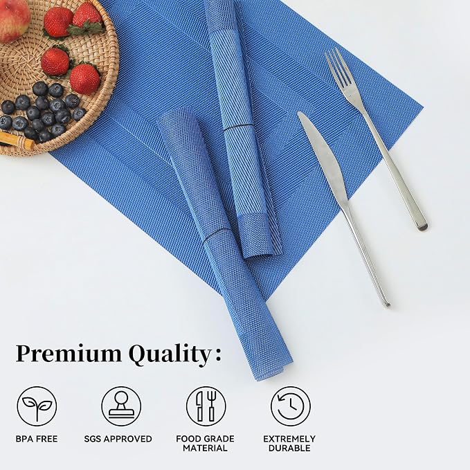 Leetaltree Blue Frame Placemats Set of 4 - Image 2