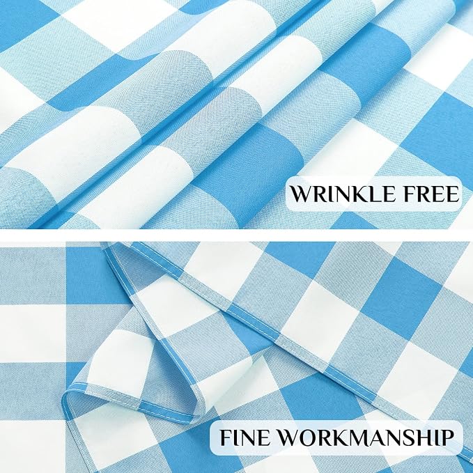 Softalker Gingham Checkered Tablecloth Rectangle - Image 5