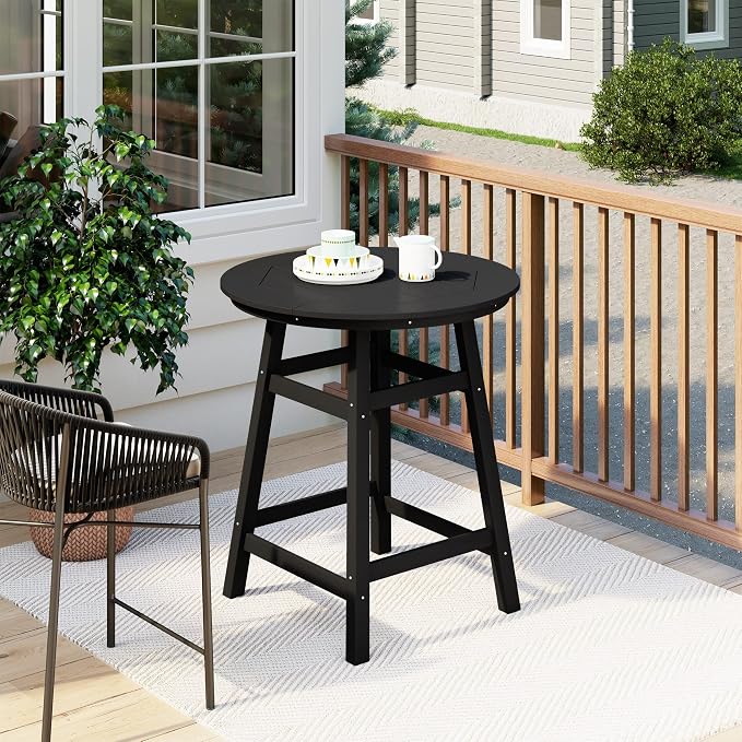 Costaelm Patio Bistro Table, Outdoor Bistro Dining Pub Table - Image 2