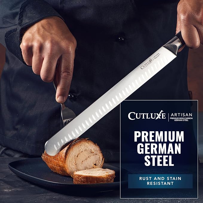 Cutluxe Carving Knife Set for BBQ & Brisket – Razor Sharp German Steel Slicing - Image 7