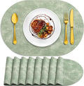 ADRIMER Placemats, Heat Resistant Oval Placemats Set of 8 Washable 12 x 17 Inch by Adrimersdreamistobeanindispensablecompanioninyourlife