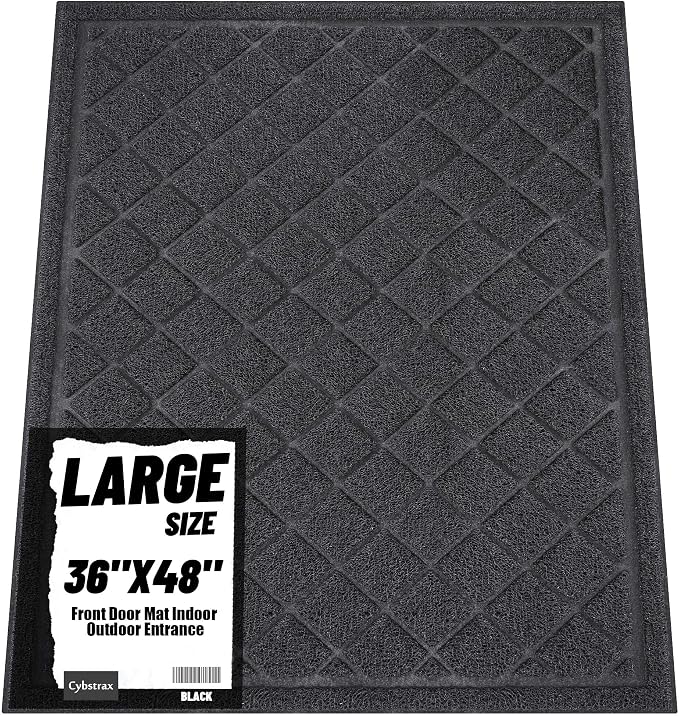 Front Door Mat Indoor Outdoor Entrance, Non-Slip Absorbent Entryway Mat by Unknown