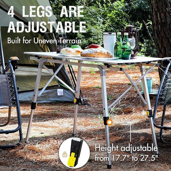 PORTAL Outdoor Folding Portable Picnic Camping Table - Image 4