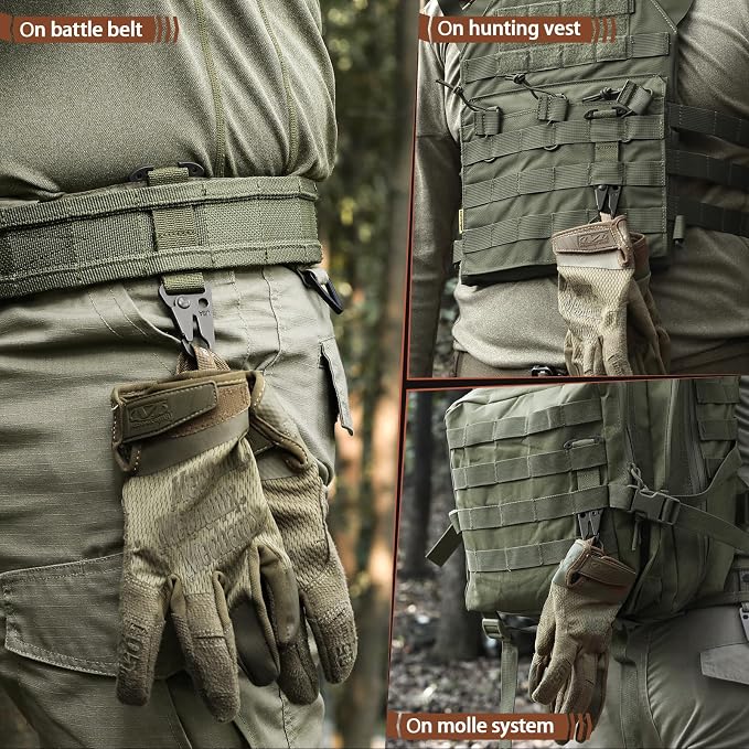 LIVANS Molle Belt Clip Key Holder Tactical Battle Belt Plate Carrier Vest - Image 5