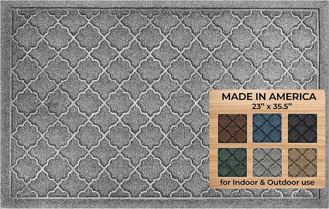 WaterHog Heavy Duty Doorway Mat, Made in USA, Durable & Skid-Resistant Entryway by BungalowFlooring