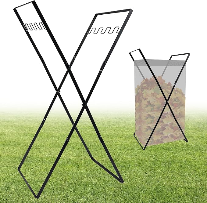 Leaf Bag Holder, Outdoor Foldable Trash Bag Holder Stand by YzivTaotie