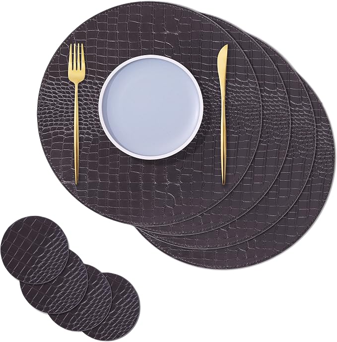 Round Leather Placemats by Unknown