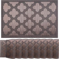 Elegant Placemats Vinyl Woven Heat-Resistant Placemats Set of 8 Washable Easy by PandaPalm