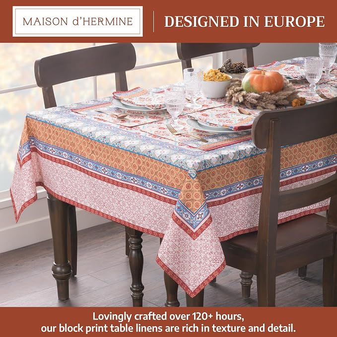 Maison d' Hermine Table Cloth Rectangle Table 100% Cotton 70 x 90 Inches Fall - Image 2