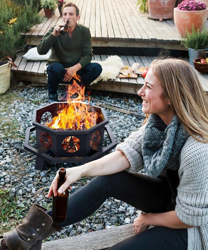 26 inch Fire Pit, Outdoor Fire Pit - Image 6