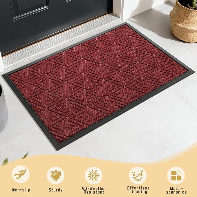 Yimobra Outdoor Mats for Front Door 29.5x17, Stops Mud & Dirt at Entrance - Image 7