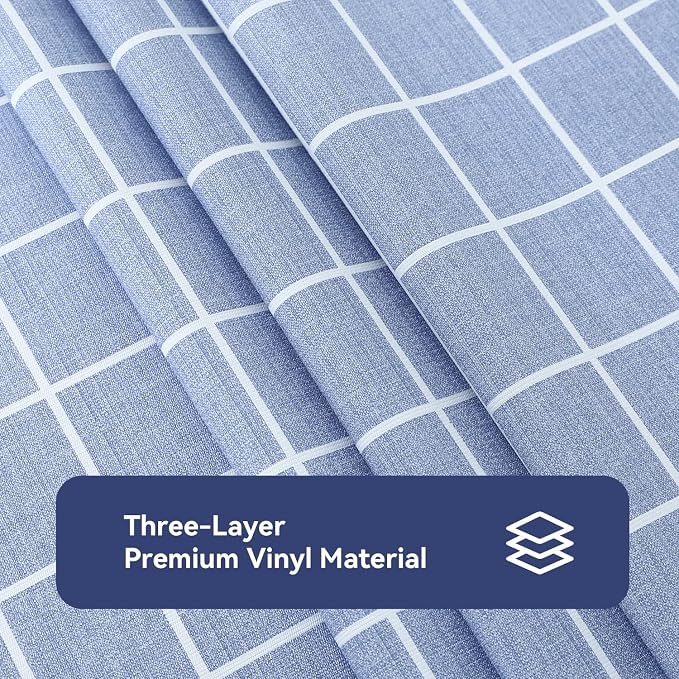 Romanstile Rectangle Vinyl Tablecloth, 100% Waterproof Oil-Proof Checkered - Image 6