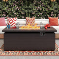 Sundale Outdoor 51 Inch Outdoor Fire Pit Table, 000BTU Rectangle Propane Fire by SundaleOutdoor