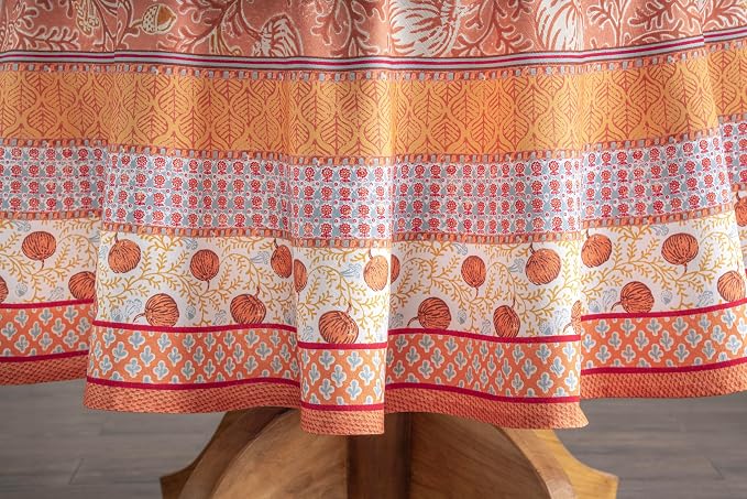 Maison d' Hermine Table Cloth Round Table 100% Cotton 63 Inches Fall Tablecloth - Image 7