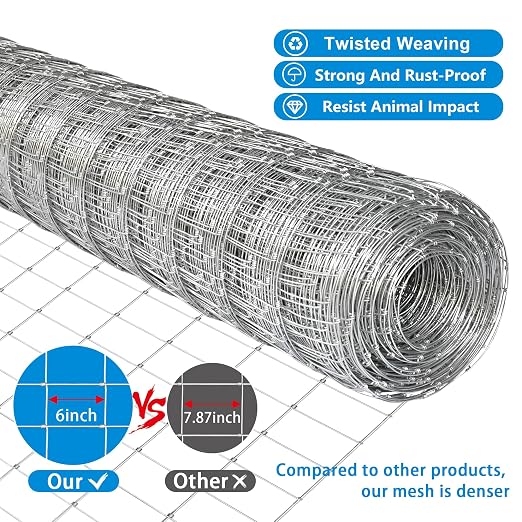 10GA 2.2MM Super Thick Heavy-Duty Farm Fence 4ft x 100ft Heavy Zinc Coating - Image 7