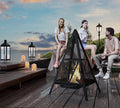 Kingson Pyramid Fire Pit, Heavy-Duty Steel Smokeless Wood Burning Fire Bowl by Kingson