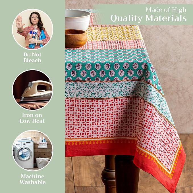 Maison d' Hermine Table Cloth Rectangle Table 100% Cotton 60 x 120 Inches - Image 3