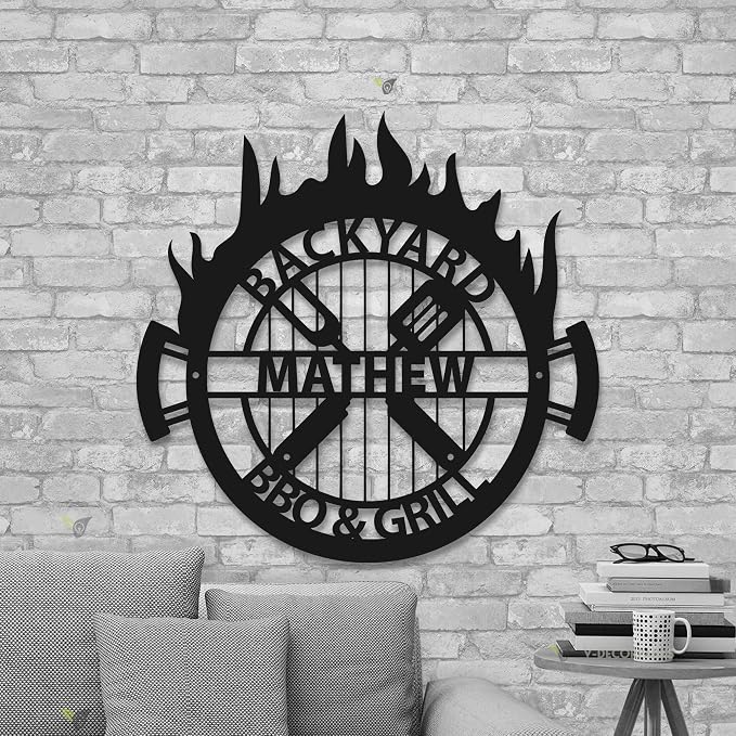 Personalized BBQ Grill Name Sign - Image 3