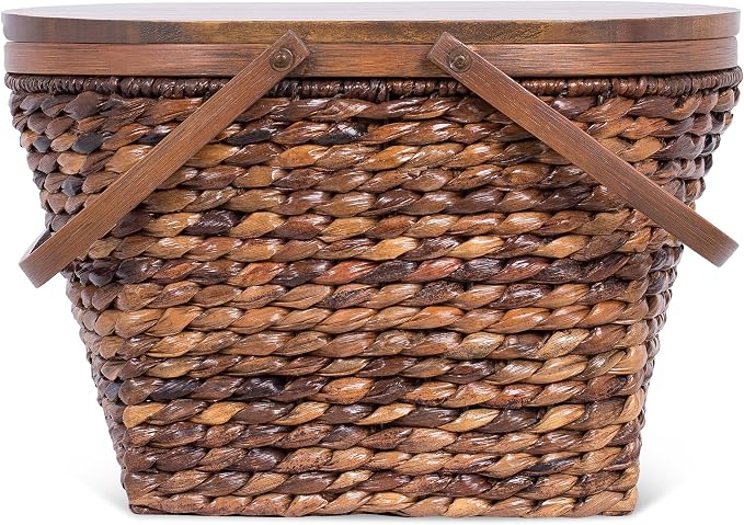 BirdRock Home Seagrass and Abaca Picnic Basket - Image 8