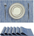 Leetaltree Blue Placemats Set of 6- Heat Resistant Non-Slip Place mats by Leetaltree-ArtatEveryTable