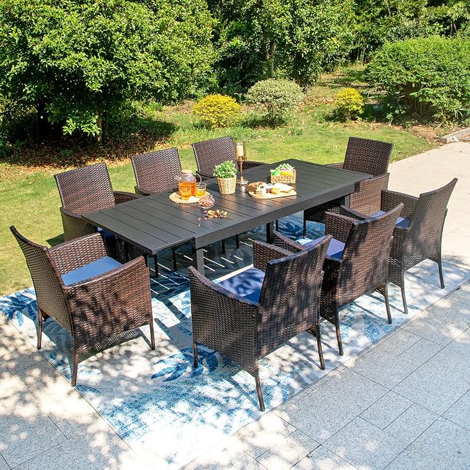 Sophia & William 9 Pieces Expandable Patio Dining Set by SophiaWilliam