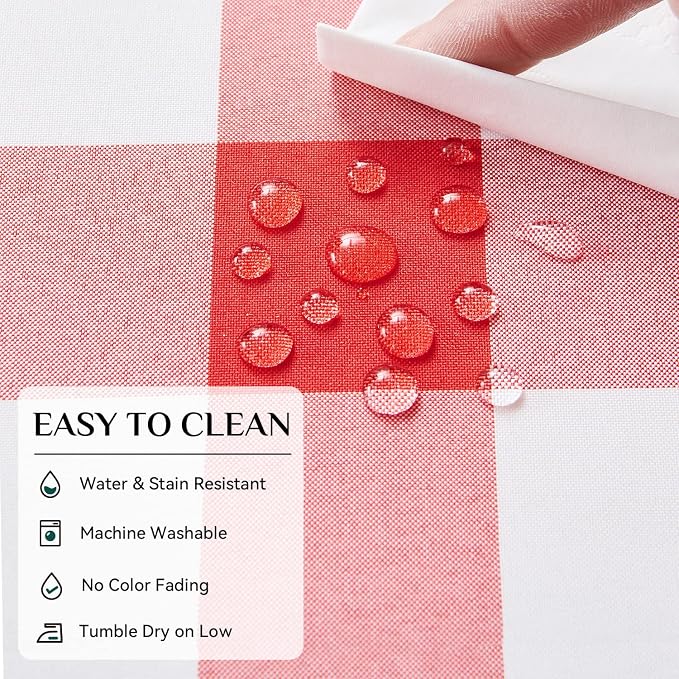 Softalker Gingham Checkered Tablecloth Rectangle - Image 4